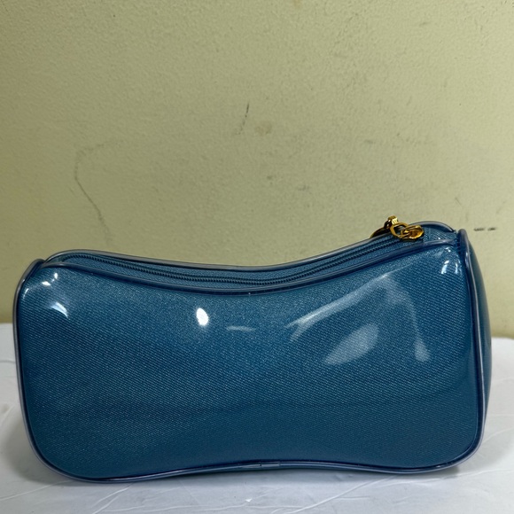 DIOR Bag Logo Clutch Parfums Faux Leather Fabric Cosmetic Tote Makeup Bag Purse - Picture 4 of 15